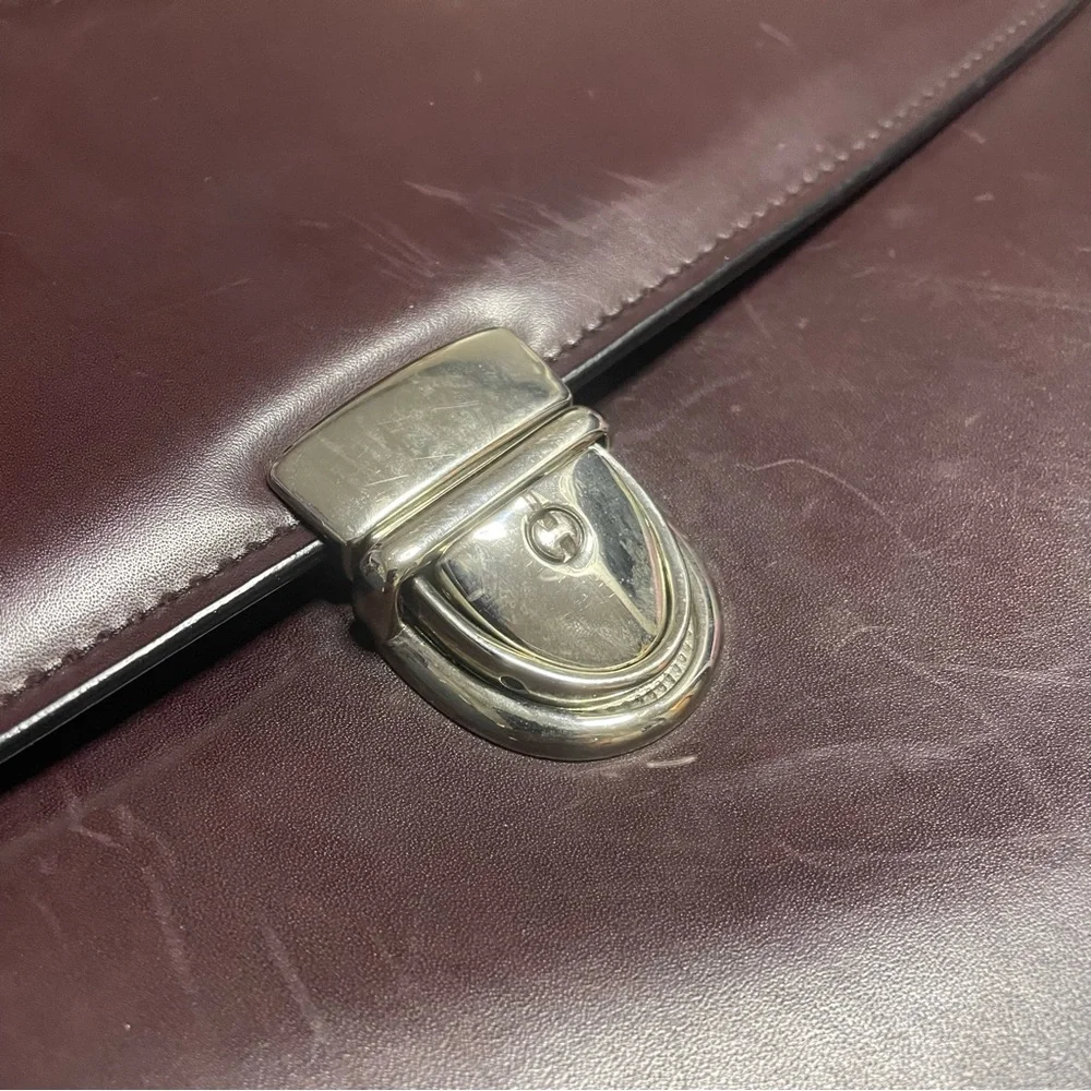 Men’s Jack Georges Leather Flap Over Briefcase